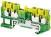 Schneider Direkt rugós egyszintes földelőkapocs 2x2 csatlakozás 5, 2 mm 2, 5 mm2 zöld-sárga NSYTRP24PE Schneider (TRP24PE)