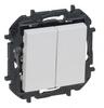 Legrand Niloé Step fehér 106+6 kettős váltókapcsoló, 10AX 863108B Legrand (863108B)