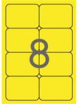 APLI Etikett, 99, 1x67, 7 mm, színes, kerekített sarkú, APLI, neon sárga, 160 etikett/csomag (02874) - tonerpiac