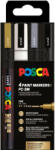 uni UNI Posca PC-3M Akril Marker Készlet 4 Darab/Készlet Ünnepi Színek PFP (2UPC3M4DBUNNEP)