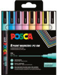 uni UNI Posca PC-3M Akril Marker Készlet 8 Darab/Készlet Lágy Színek PFP (2UPC3M8DBLAGY)