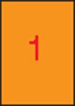 APLI Etikett, 210x297 mm, színes, APLI, neon narancs, 100 etikett/csomag (100 lap) (LCA11748)