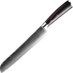HARAHU Cuțit de bucătărie BL-38112 - Bread / Negru / Maro KP38112