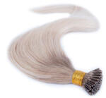 HairExtensionShop Keratinos I-TIP Emberi Póthaj Mikró Gyűrűzéshez Piano Balayage Világos Szőkés Barna (T8-P18-60) (RIT50-T8-P18-60)