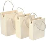  Fából készült három darabos táska készlet (dekorálható fa)