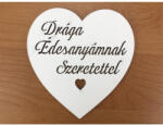  Fa - "Drága Édesanyámnak Szeretettel" szív fehér 10cm