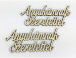  Natúr fa - "Anyukámnak Szeretettel" felirat 5, 5x12, 8cm 2db/csomag - papelito