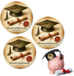  Nyomtatott dekorkarton - Gratulálunk 3db/csomag - papelito