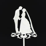  7683 38 Esküvői tortadísz fehér - papelito