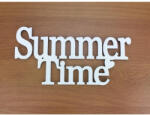  Fa - "Summer Time" felirat koszorúra fehér 7x14cm - papelito