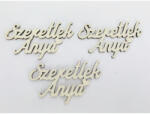  Fa felirat - "Szeretlek Anya" felirat 9, 5cm 3db/csomag - Krém - papelito