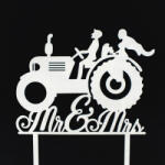  7683 40 Esküvői tortadísz fehér - esküvői és kerti parti dekorációhoz