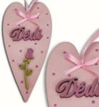  Anyák napi díszített szív "Dédi" - Rózsaszín - papelito