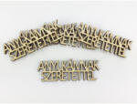  Natúr fa - "ANYUKÁMNAK SZERETETTEL" felirat 2, 2x7cm 5db/csomag - papelito