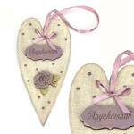  Anyák napi díszített szív "Anyukámnak - papelito