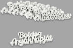  Natúr fa Boldog anyák napját felirat fehér 8db/csomag - koszorúhoz és asztaldíszhez