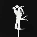  7683 30 Esküvői tortadísz fehér - esküvői és kerti parti dekorációhoz