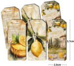  Nyomtatott dekorkarton - Citromos biléták 6db/csomag - papelito