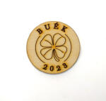  Natúr fa - " BUÉK" lóherés tallér 4, 5cm - papelito