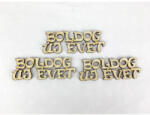  Natúr fa - "BOLDOG ÚJ ÉVET" felirat 9cm 3db/csomag - papelito