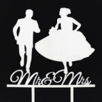  7683 19 Esküvői tortadísz fehér - papelito