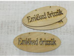  Natúr fa - "Emléked őrizzük" ovál áttört tábla 14x6cm 3db/csomag - papelito