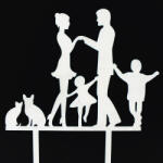  7683 13 Esküvői tortadísz fehér - esküvői és kerti parti dekorációhoz