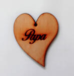  Fa szív "Papa" felirattal 5*4, 5*0, 3cm 3615 (3615)