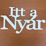  Fa - "Itt a Nyár" felirat koszorúra fehér 8x14cm - papelito