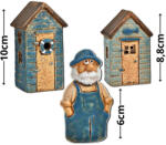  Nyomtatott dekorkarton - Öreg halász házikókkal 3db/szett - papelito