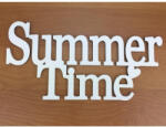  Fa - "Summer Time" felirat koszorúra fehér 10x20cm - koszorúhoz és asztaldíszhez