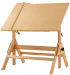  Rajz- és Festőasztal, Natúr - MEEDEN Vintage Wood Drafting Table, Natural