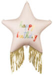 Partydeco Csillag lufi 28" 72cm csillag, Happy Birthday (LUFI476383)
