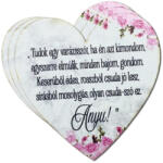  Nyomtatott dekorkarton - Anyu! idézet szív tábla 3db - papelito