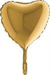 Grabo Balon folie mini inima aurie 24 cm