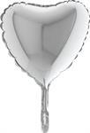 Grabo Balon folie mini inima argintie 24 cm