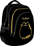 PUSHEEN cicás hátizsák, iskolatáska, 42x31x22cm, fekete-arany (MJK-679421) - officetrade