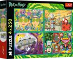 Trefl - Puzzle 4x250 The twisted world of Rick and Morty - 250 piese