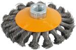 ROTOR Perie de sarma conica cu noduri ROTOR 100mm M14 (15992)