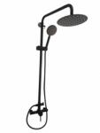 Mixxus Coloana de dus MIXXUS SUS-003-J BLACK 20 cm baterie si para, monocomanda, furtun flexibil (8475) - mastomat