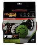 PRO-CRAFT Disc abraziv pentru slefuitor cu excentric KD225.100 PROCRAFT (Set 10 buc) Diametru: 225 mm, Granulatie: P100 (16065)