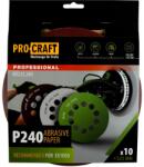PRO-CRAFT Disc abraziv pentru slefuitor cu excentric KD225.240 PROCRAFT (Set 10 buc) Diametru: 225 mm Granulatie: P240 (16069)