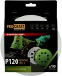 PRO-CRAFT Disc abraziv pentru slefuitor cu excentric KB180.120 PROCRAFT (SET 10 BUC ) Diametru: 180 mm, Granulatie: P120 (16044)