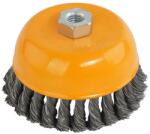 ROTOR Perie de sarma tip cupa cu noduri rasucite ROTOR 125mm M14 (15991)