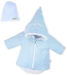 Nicol Palton de iarnă pentru copii cu bonetă Nicol Kids Winter, albastru, mărime 62 (3-6l)