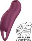 Satisfyer Pocket Pro 1 - akkus, léghullámos csiklóizgató Szín: bordó