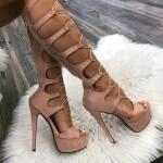 FF Lux Shoes Desert Muse - magas szárú, platformos szandál Méret: 37