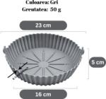 köken Tava de Copt din Silicon Koken, Rezistenta la Temperaturi Inalte, Friteuza/Cuptor/Microunde, Reutilizabila, Gri - koken - 16,00 RON