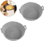 köken Tava de Copt din Silicon Koken, Rezistenta la Temperaturi Inalte, Friteuza/Cuptor/Microunde, Reutilizabila, Gri