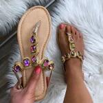 FF Lux Shoes Crystal Shine - köves, arany díszítéses szandál Méret: 36